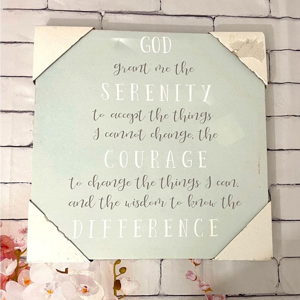 Wall decor Serenity prayer